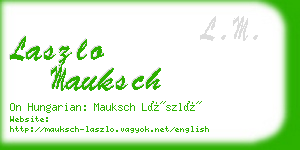 laszlo mauksch business card